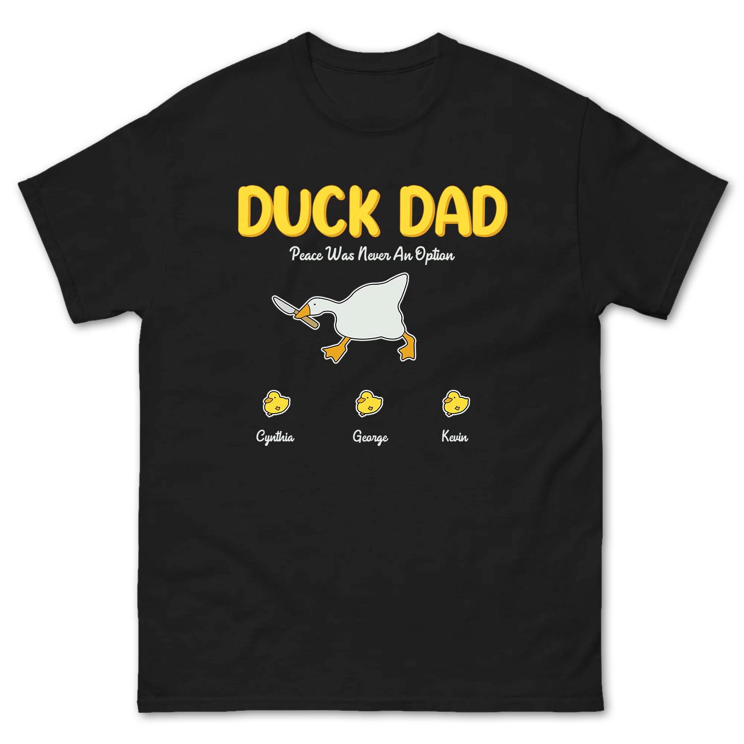 Personalized Duck Dad and Ducklings Shirt