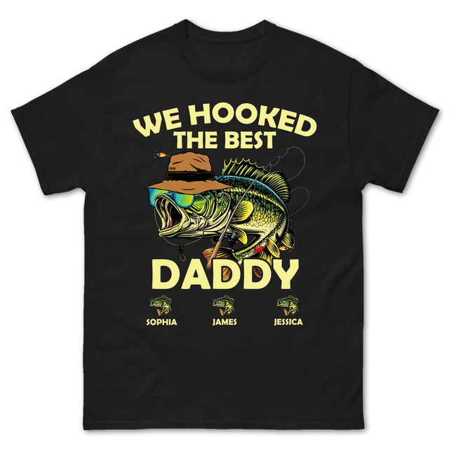 Personalized Father's Day Fish Design Shirt