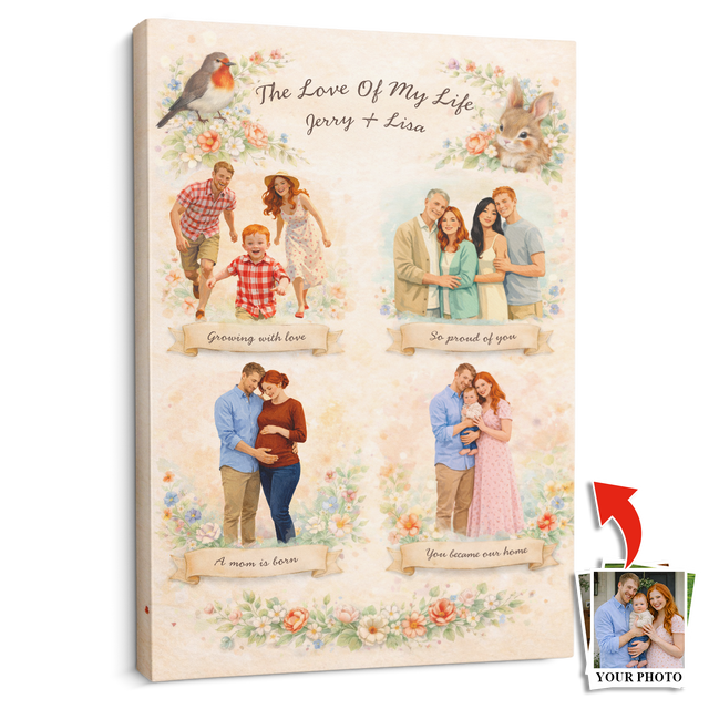 Personalized Mother’s Day Canvas Gift for Mom or Grandma