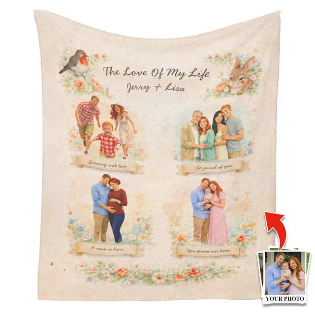 Personalized Mother’s Day Blanket Gift for Mom or Grandma