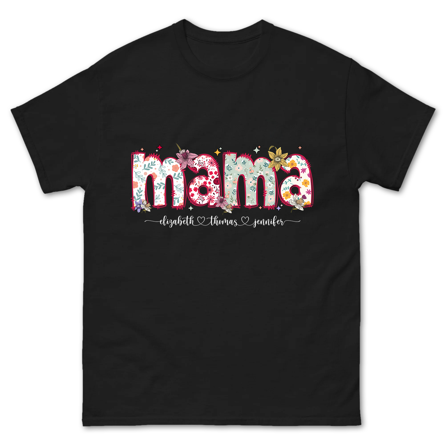 Personalized Floral Mama Design Shirt
