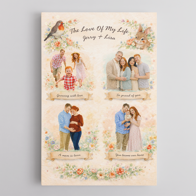Personalized Mother’s Day Canvas Gift for Mom or Grandma