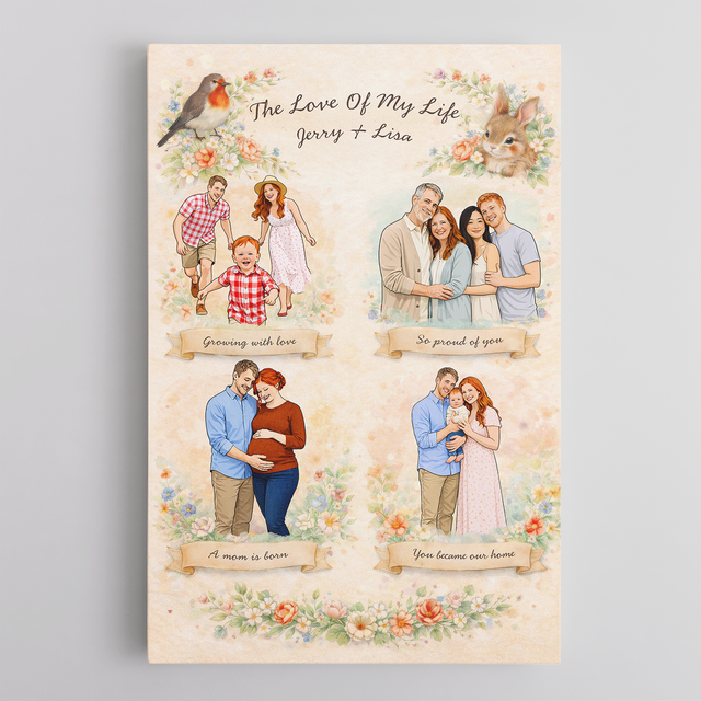 Personalized Mother’s Day Canvas Gift for Mom or Grandma