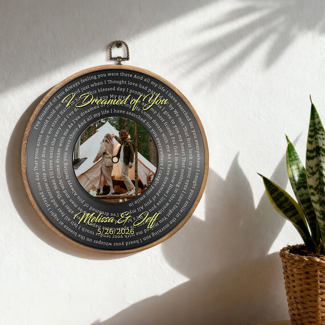 Personalized Song Lyrics Vinyl Record - Framed Round Wall Art - KARL07