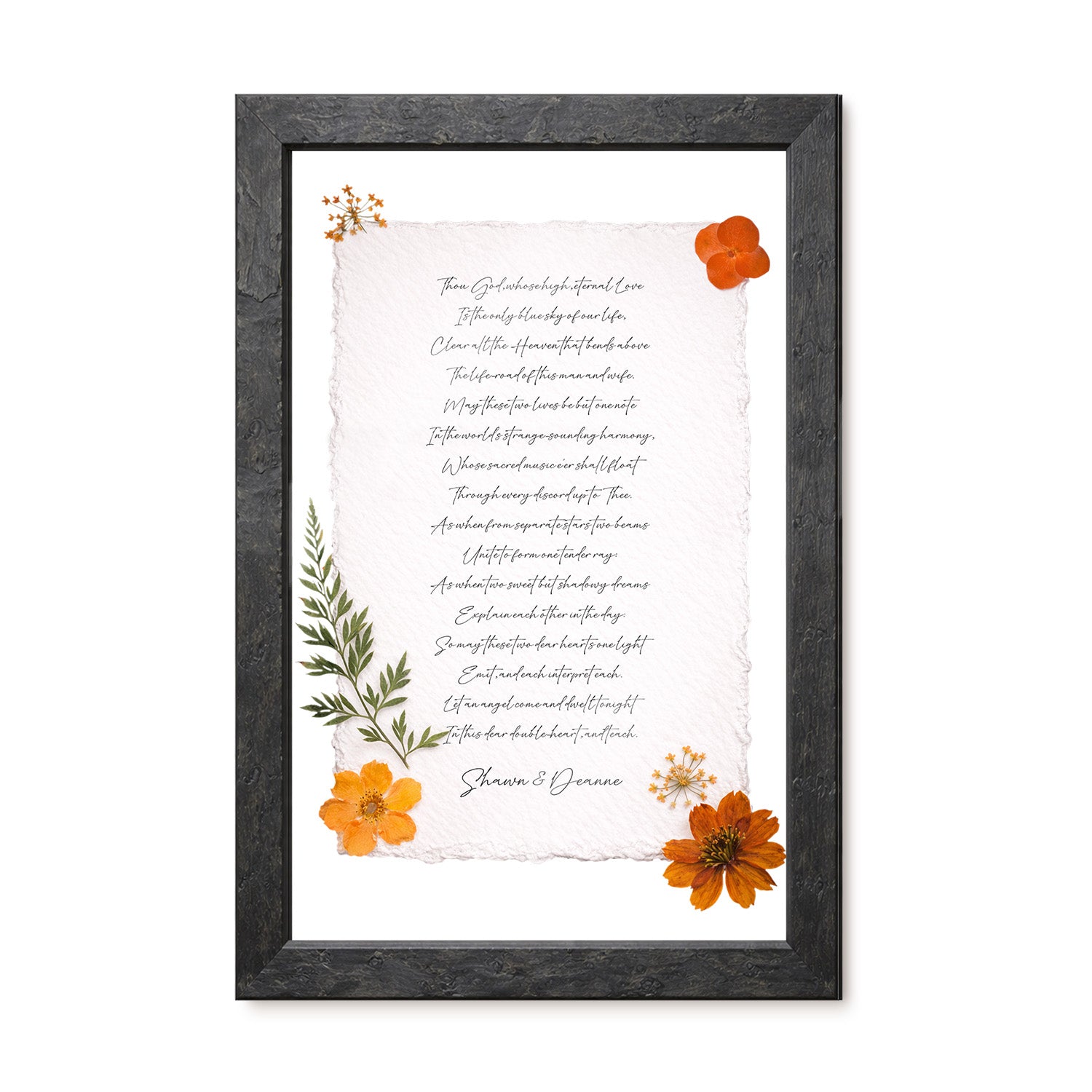 Personalized Wedding Vows 2 Layered Mix Wooden Art 8x12 inch KR03