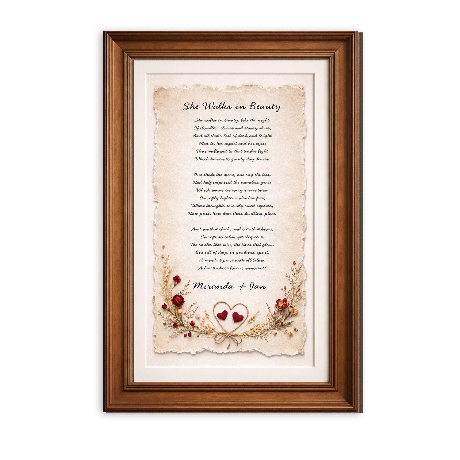 Personalized Wedding Vows 2 Layered Wooden Art KR01