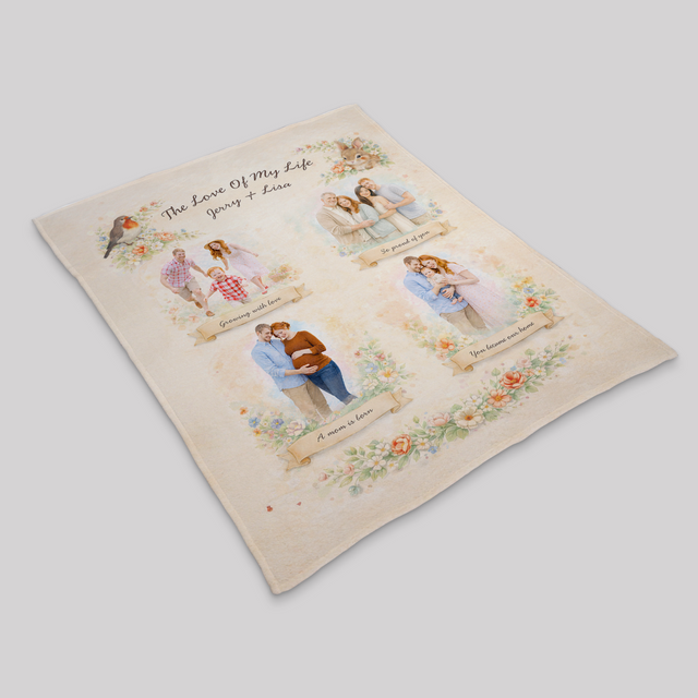 Personalized Mother’s Day Blanket Gift for Mom or Grandma