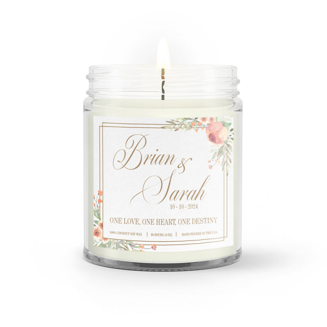 Personalized Wedding Candle – Custom Gift for Couples