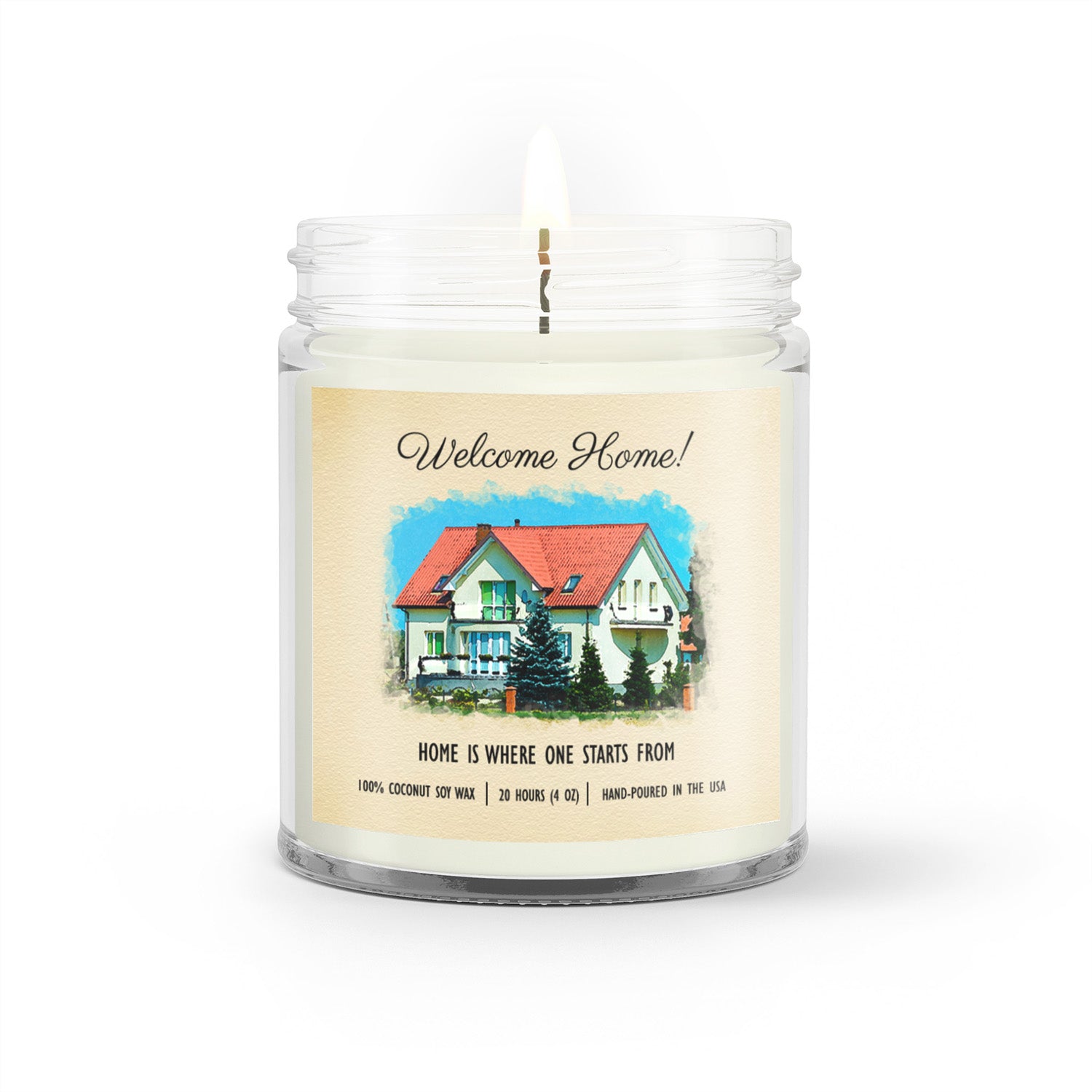 Custom Housewarming Candle – Personalized Welcome Home Gift