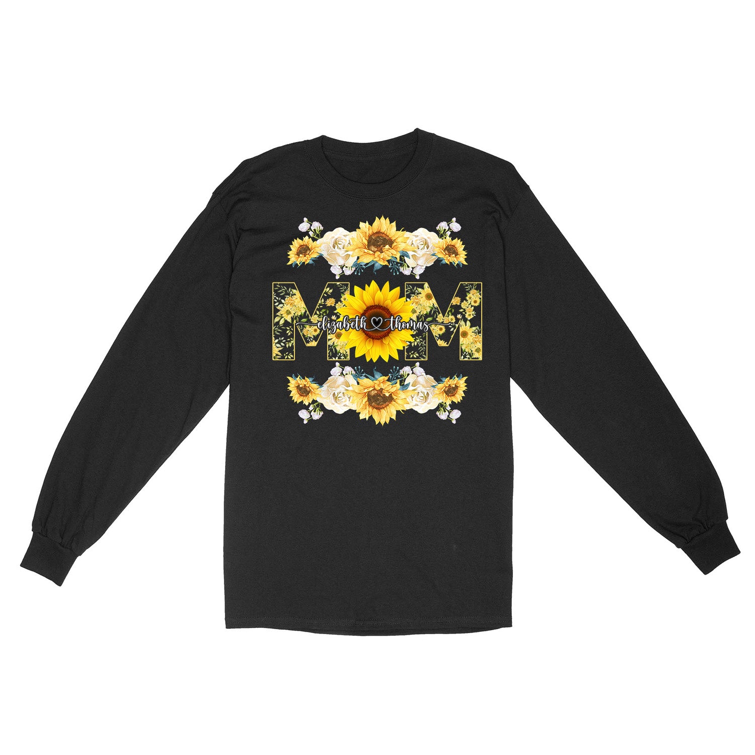 Personalized Sunflower Mom Design Shirt