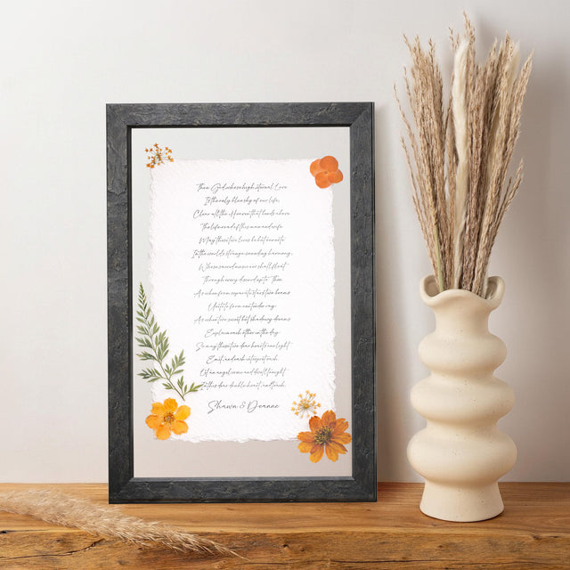 Personalized Wedding Vows 2 Layered Mix Wooden Art 8x12 inch KR03