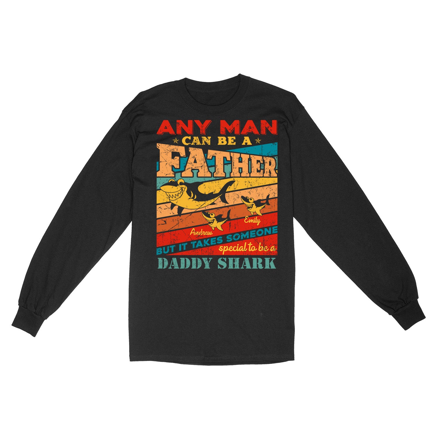 Personalized Daddy Shark Custom Children Names Shirt