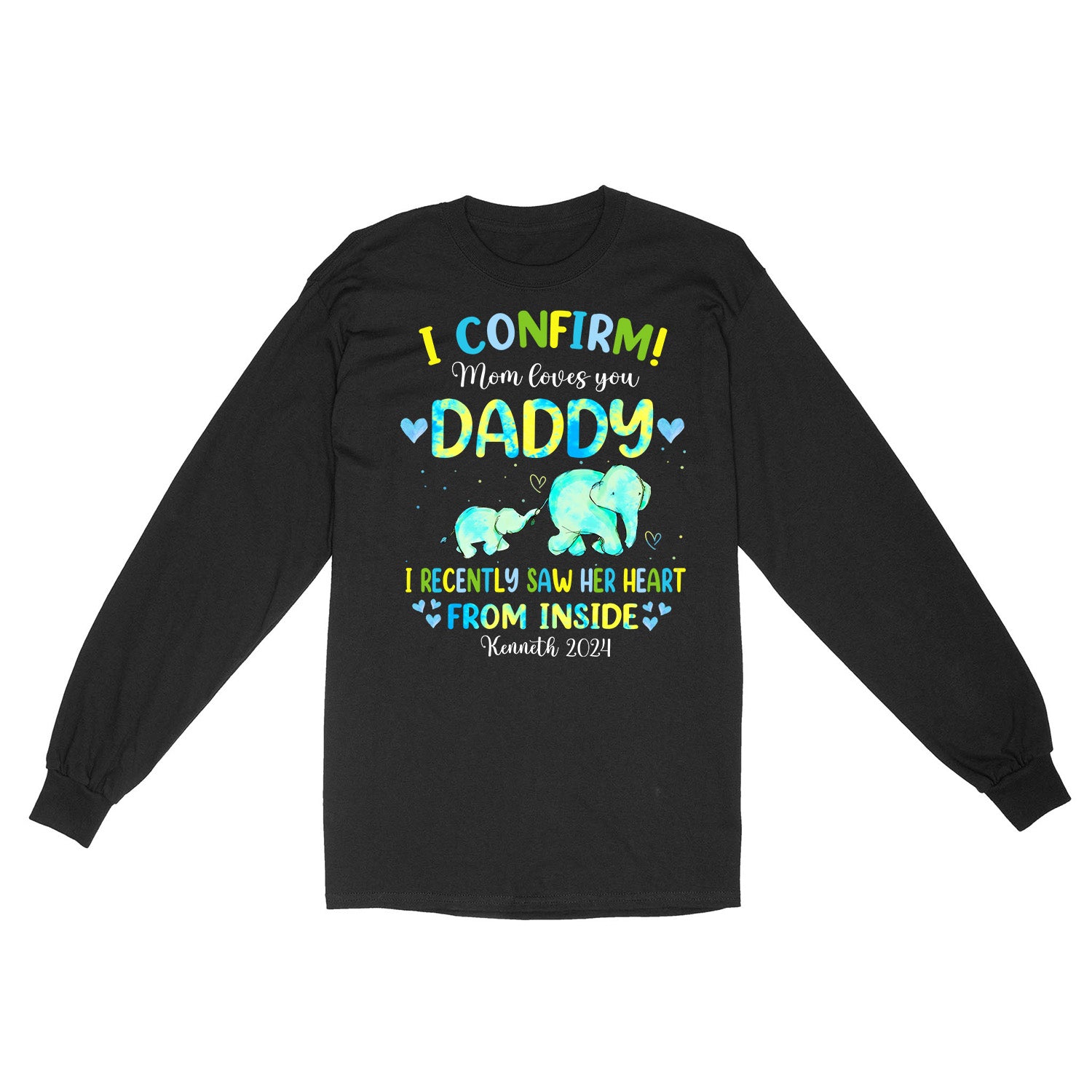 Personalized Father's Day Elephant Family Shirt