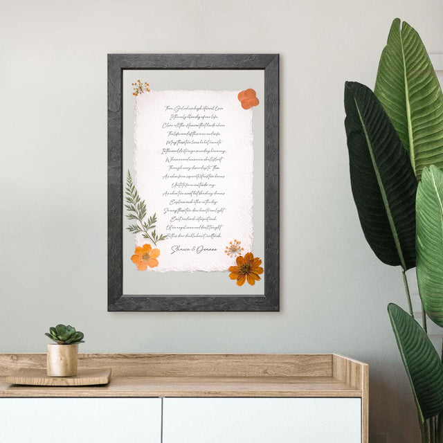 Personalized Wedding Vows 2 Layered Mix Wooden Art 8x12 inch KR03