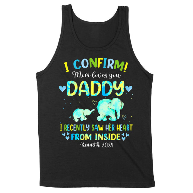 Personalized Father's Day Elephant Family Shirt