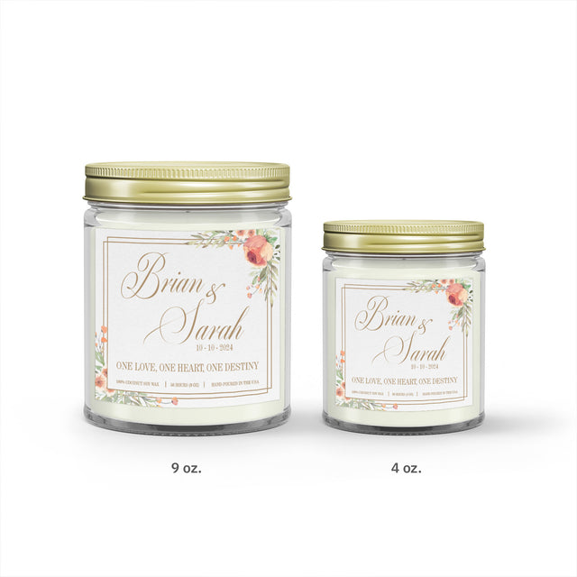 Personalized Wedding Candle – Custom Gift for Couples