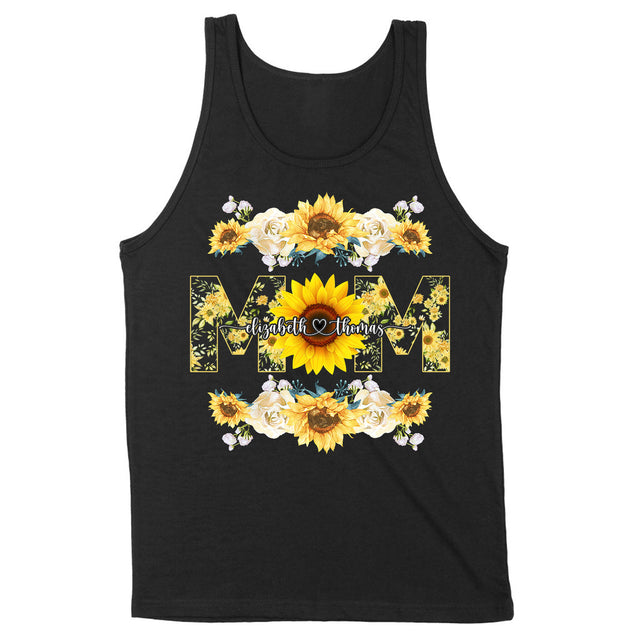 Personalized Sunflower Mom Design Shirt