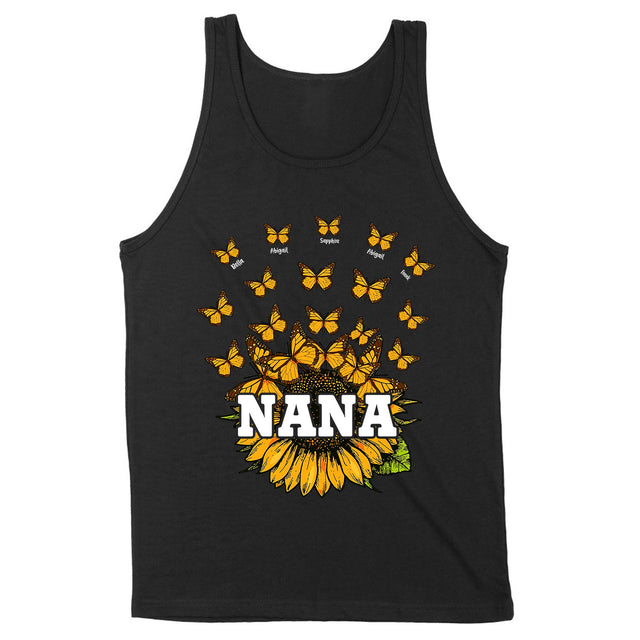 Nana Sunflower Butterfly Design Shirt