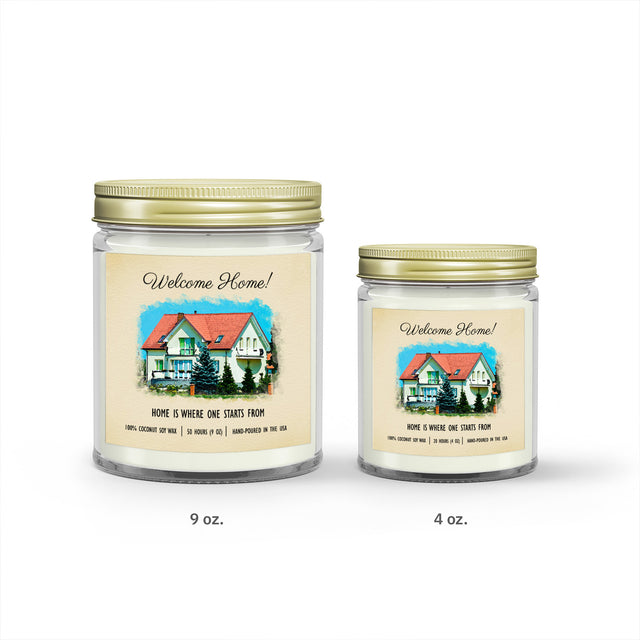 Custom Housewarming Candle – Personalized Welcome Home Gift