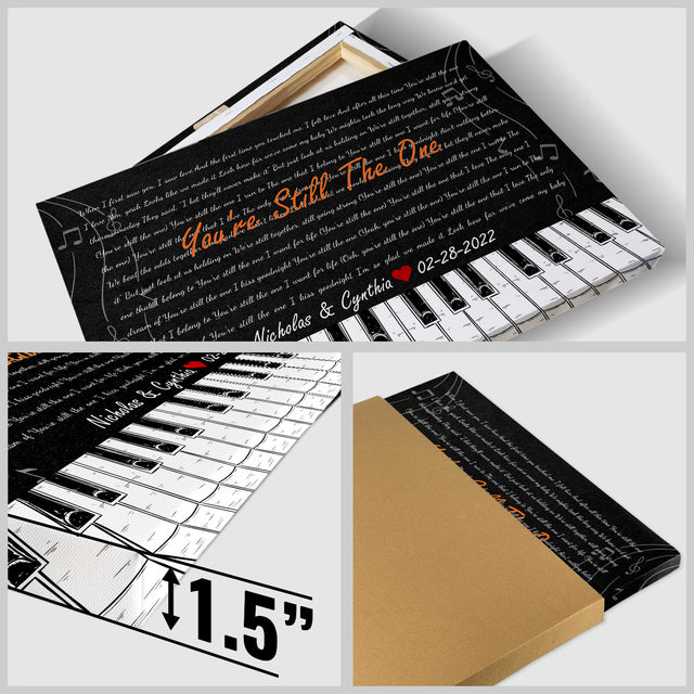 Custom Song Lyrics, Customizable Text, Piano Art, Canvas