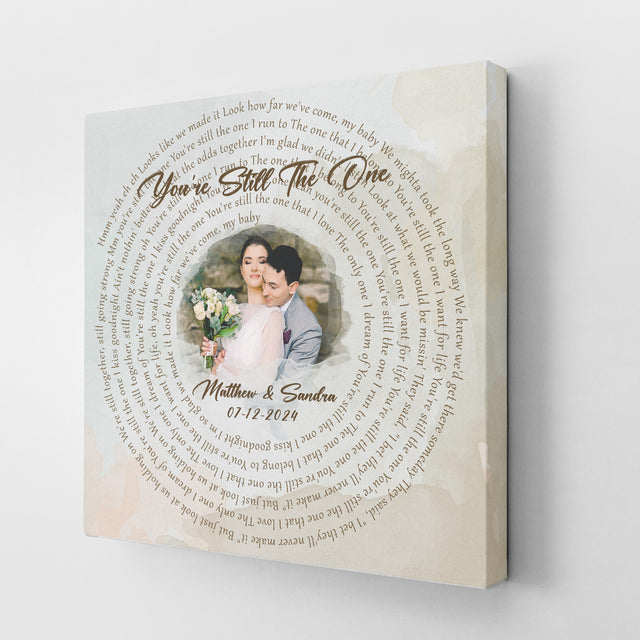 Custom Wedding Song Lyrics, Watercolor Couple Portrait Wall Art