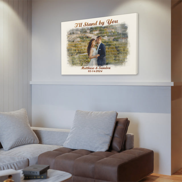 Custom Song Lyrics Photo Canvas Wall Art