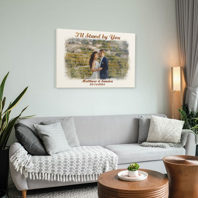 Custom Song Lyrics Photo Canvas Wall Art