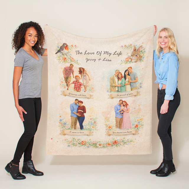 Personalized Mother’s Day Blanket Gift for Mom or Grandma