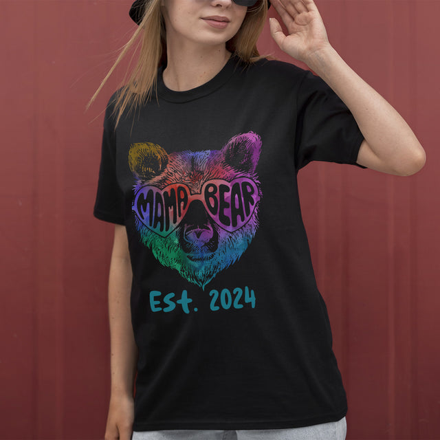 Personalized Neon Mama Bear Design Shirt
