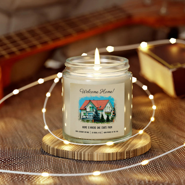 Custom Housewarming Candle – Personalized Welcome Home Gift