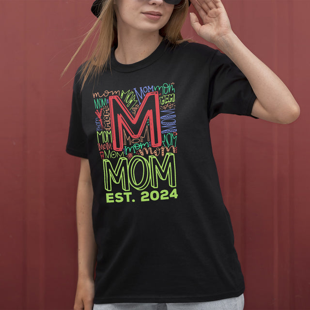 Personalized Mom Shirt Colorful Design