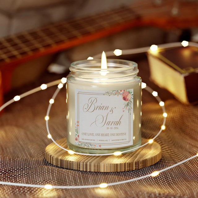 Personalized Wedding Candle – Custom Gift for Couples