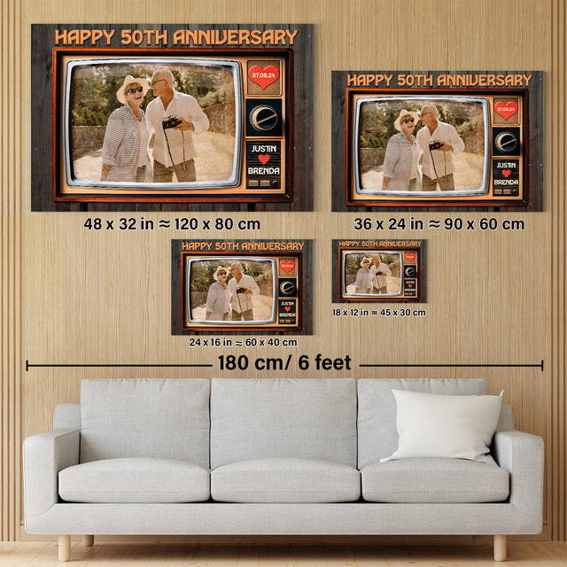 Custom Song Lyrics Photo Anniversary Canvas Wall Art