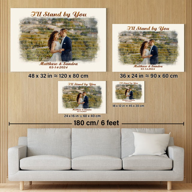 Custom Song Lyrics Photo Canvas Wall Art