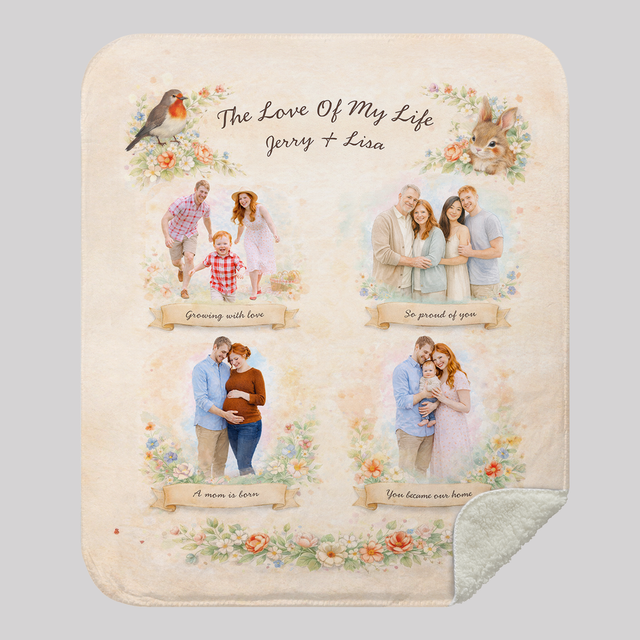 Personalized Mother’s Day Blanket Gift for Mom or Grandma