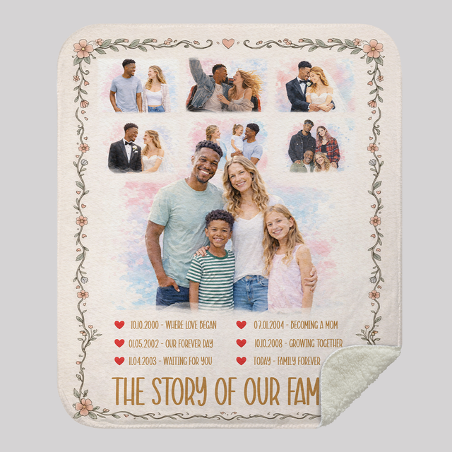 The Story of Our Family Blanket, Mother’s Day Gift for Mom Sale price