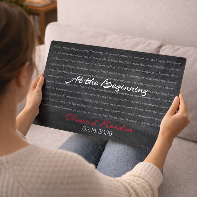 Personalized Song Lyrics & Custom Name Metal Print