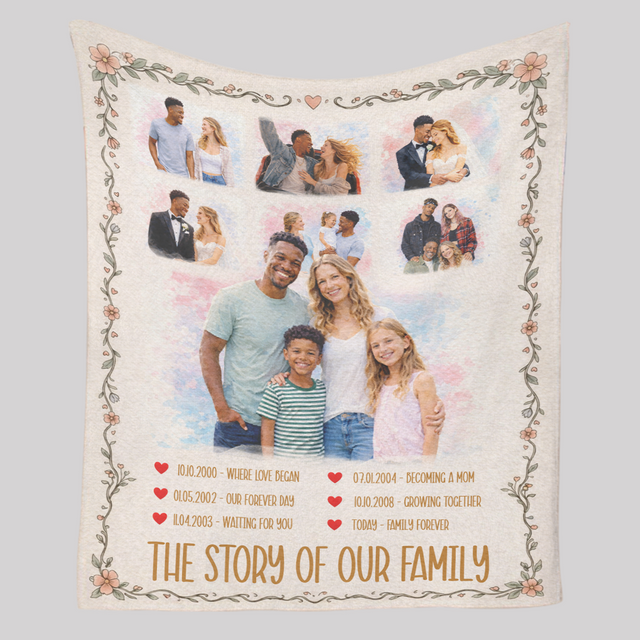The Story of Our Family Blanket, Mother’s Day Gift for Mom Sale price