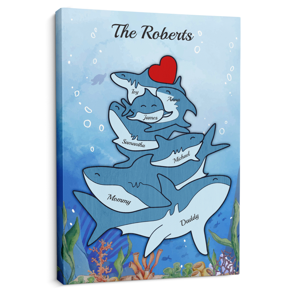 Shark Personalized Name Canvas Paint Kit – Art by Jess