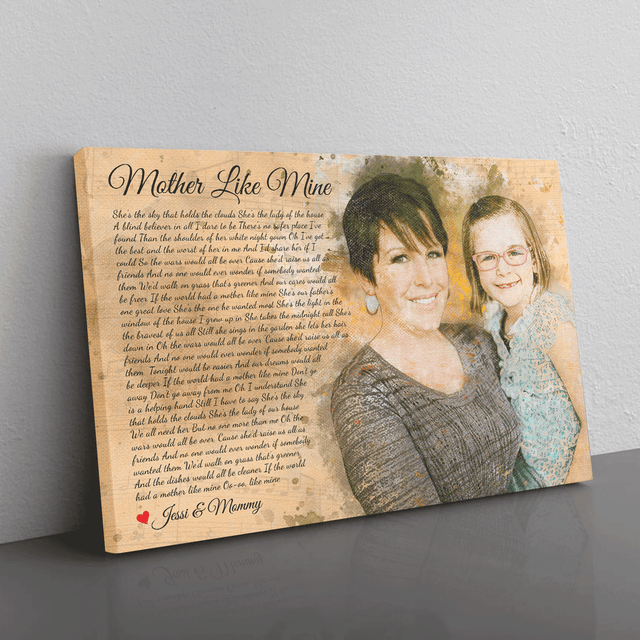 Custom Portrait From Photo, Song Lyrics Canvas Prints