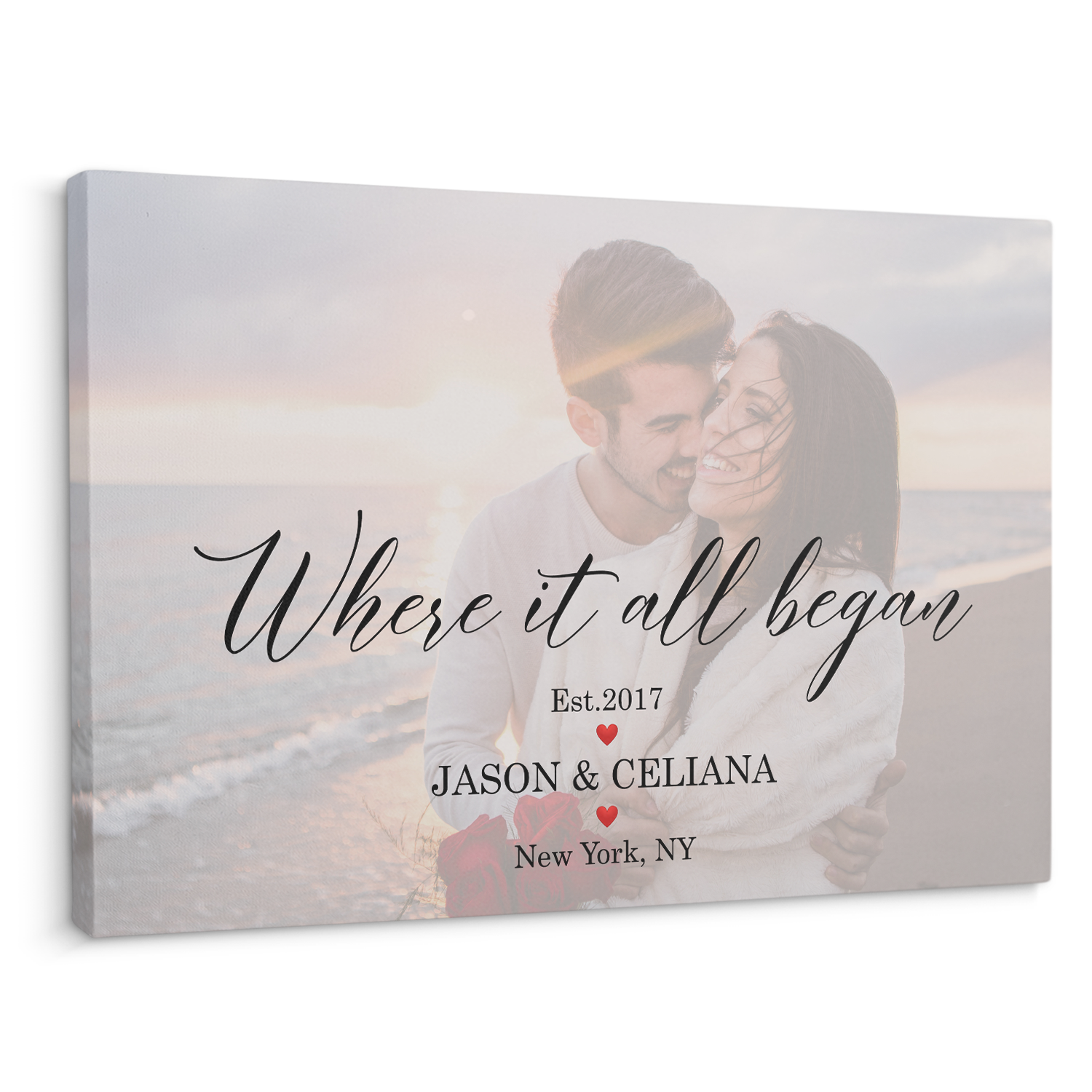 Wedding Photo Gift - Custom Canvas "Where It All Began"