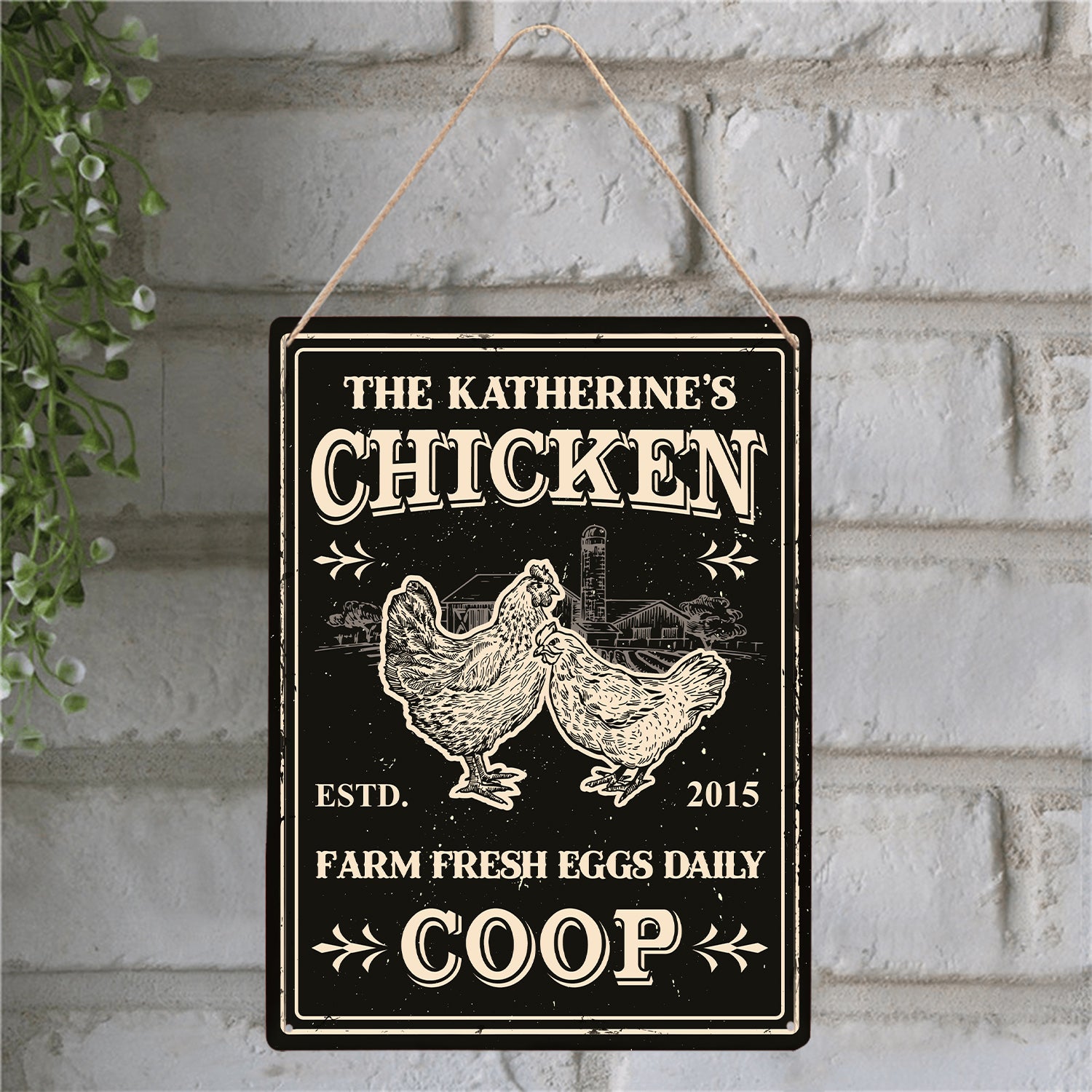 Chicken Coop Farm Fresh Eggs Daily, Customized Farm Sign
