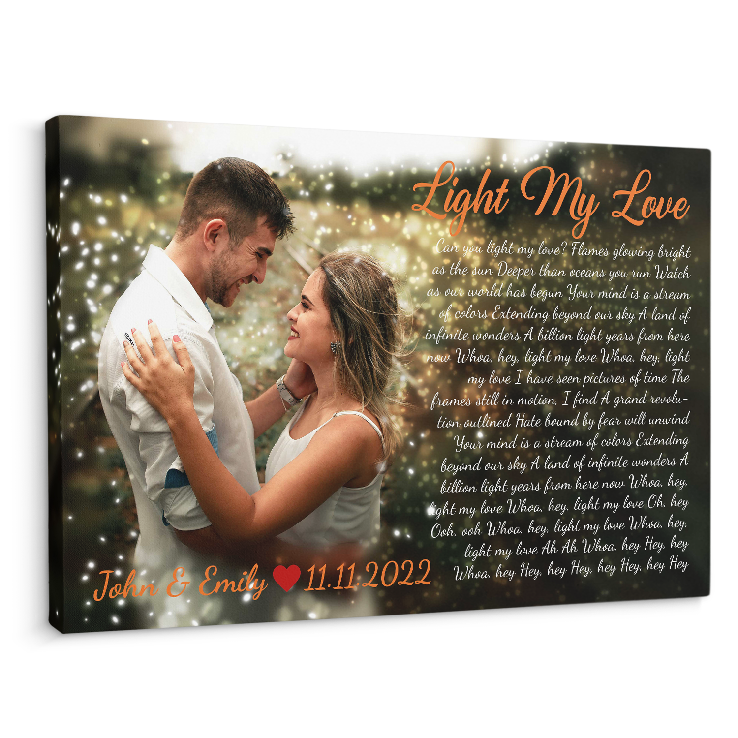 Custom Song Lyrics & Photo, Gift For Couples