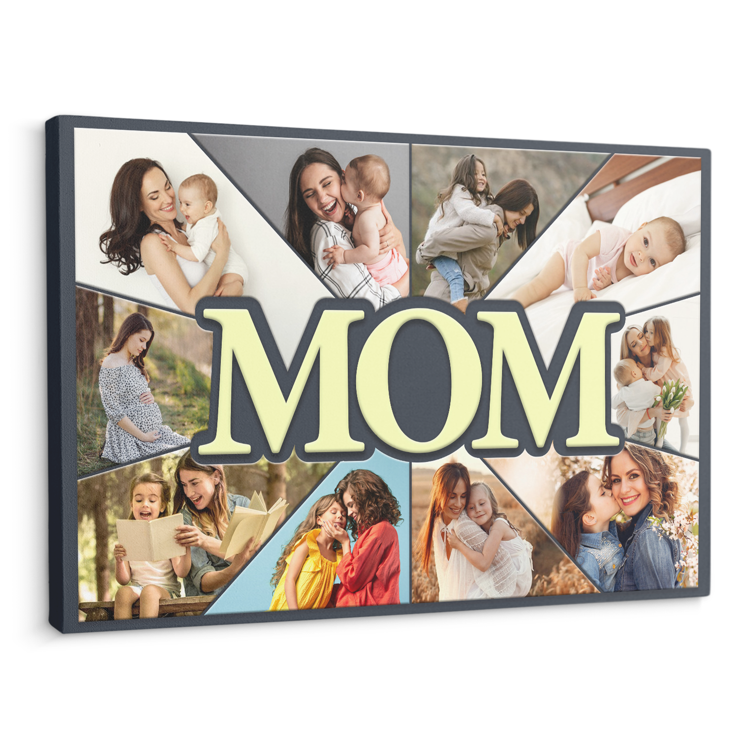 Mom Custom Upload Photo, Gift For Mother's Day Canvas Wall Art