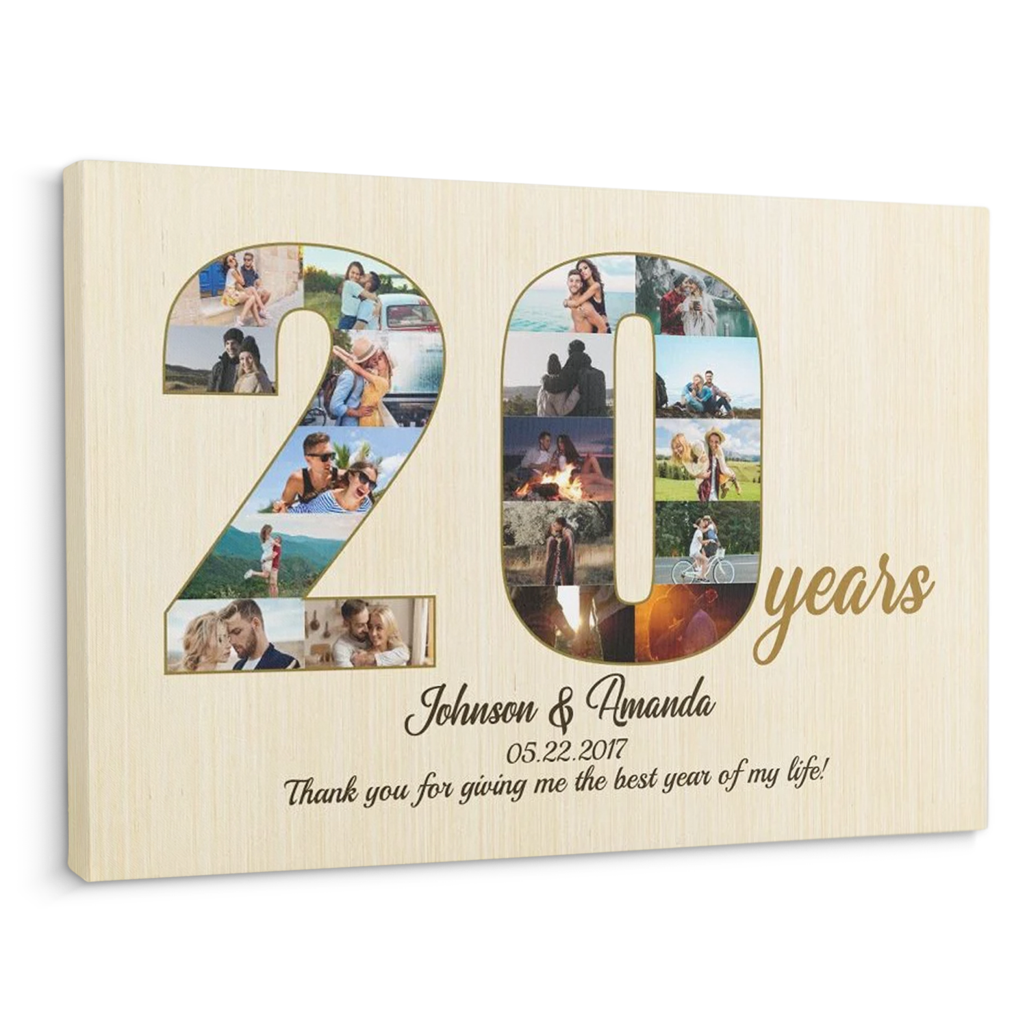 Personalized Picture Frames 20th 20 Year Wedding Anniversary Gifts