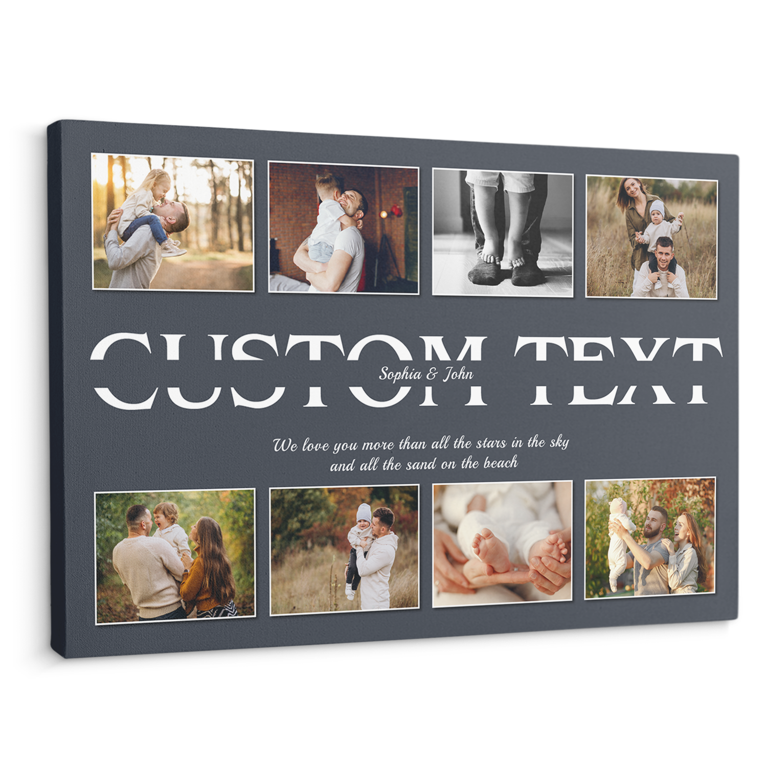 Custom Photo - Customizable Name And Text Canvas Wall Art