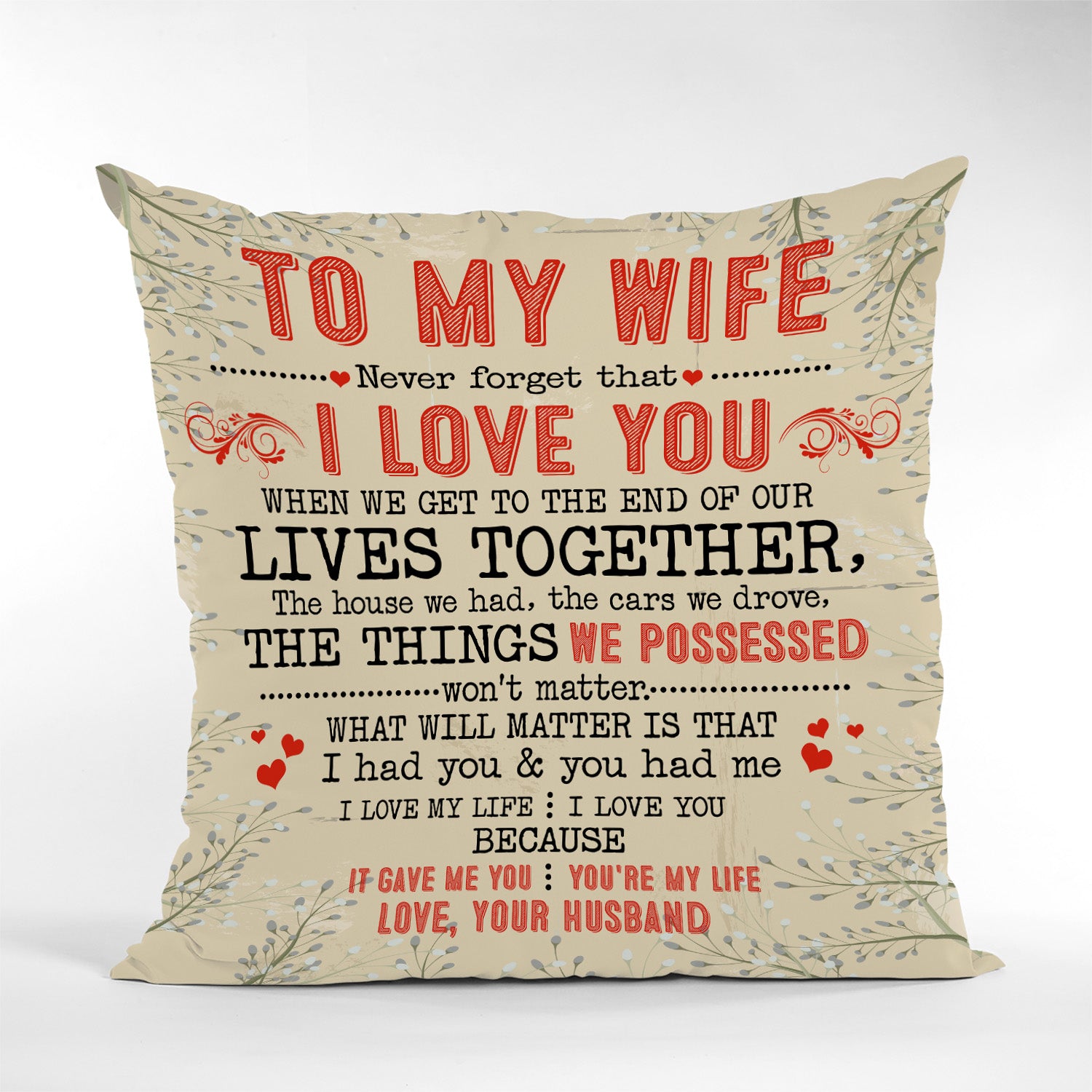Letter Pillow, Custom Name, Gift For Wife