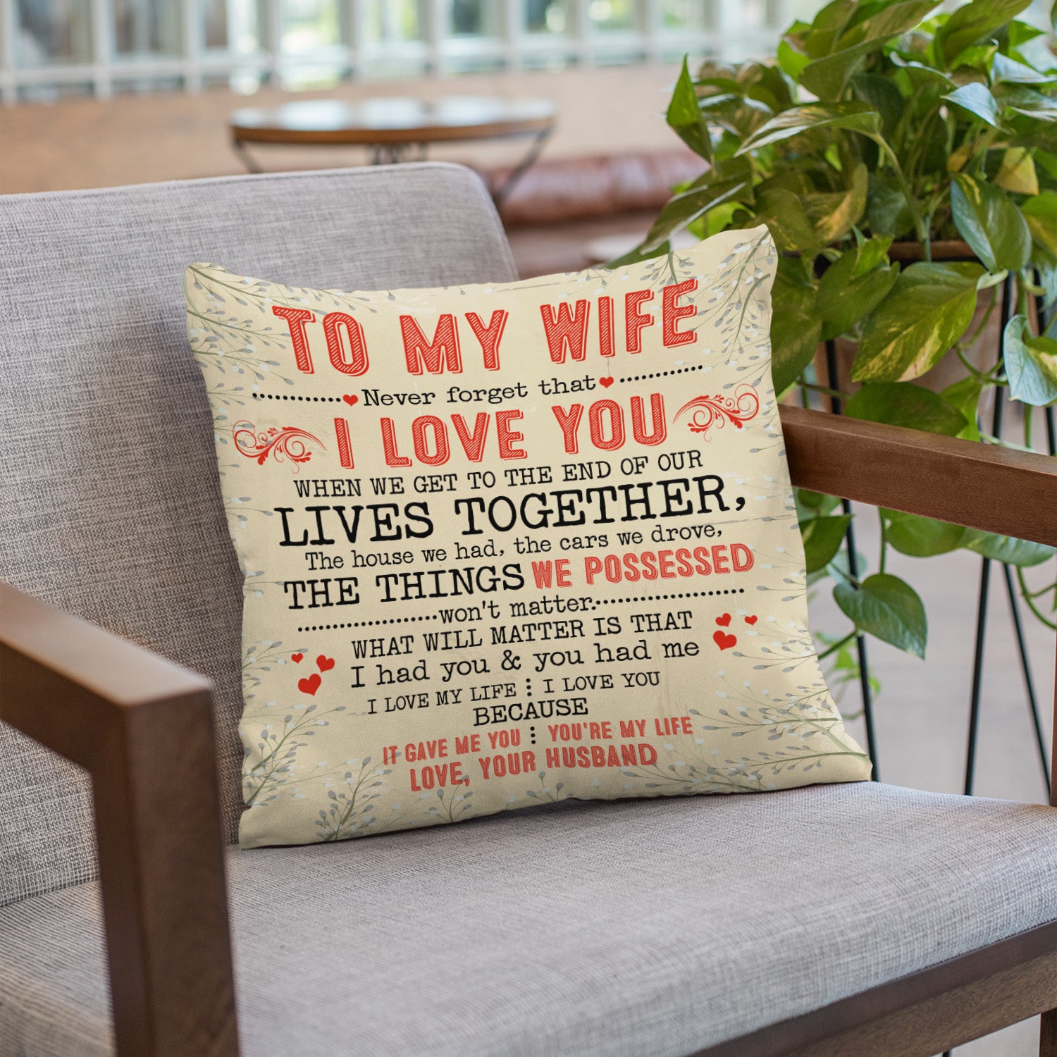 Letter Pillow, Custom Name, Gift For Wife