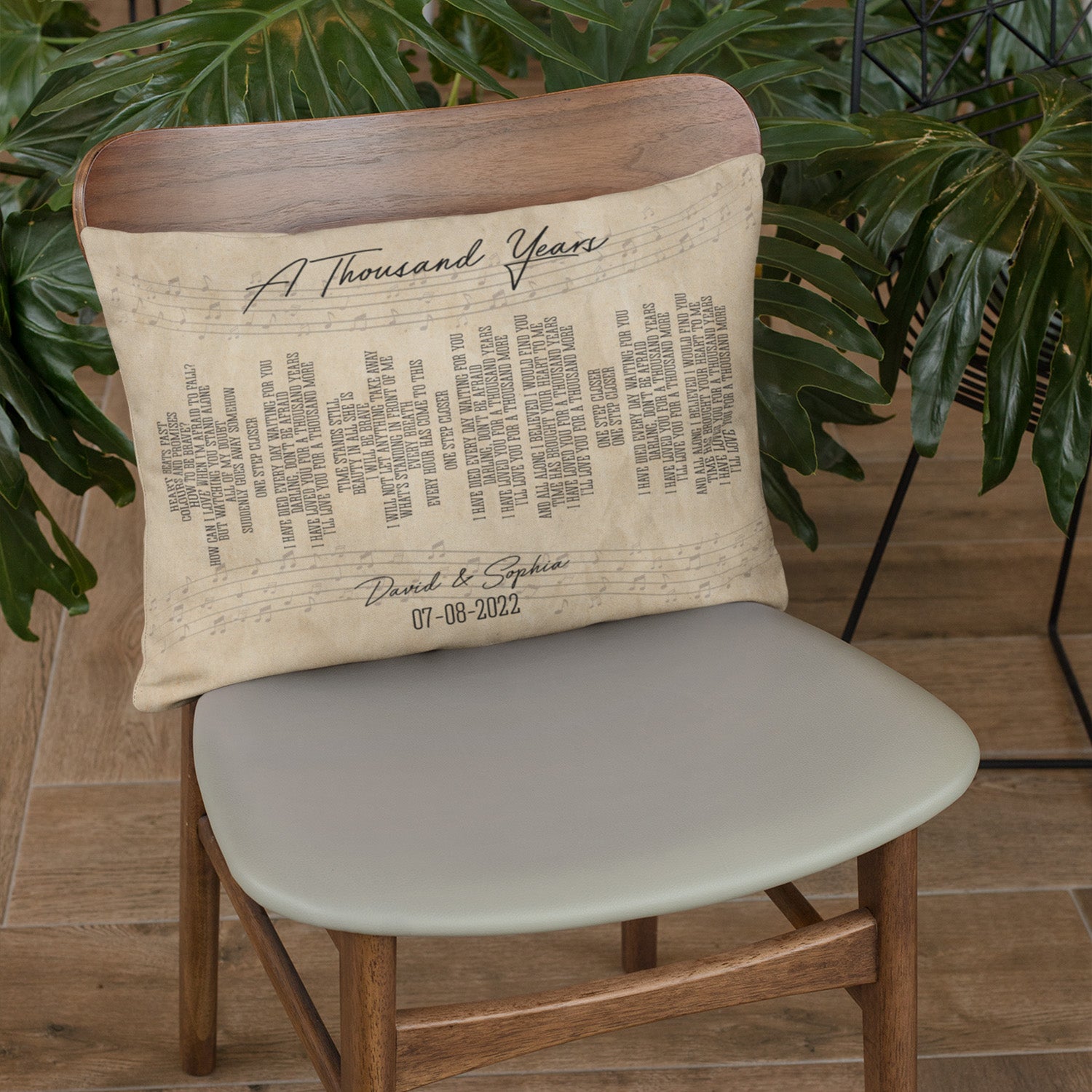Custom Song Lyrics, Personalized Name And Date, Pillow