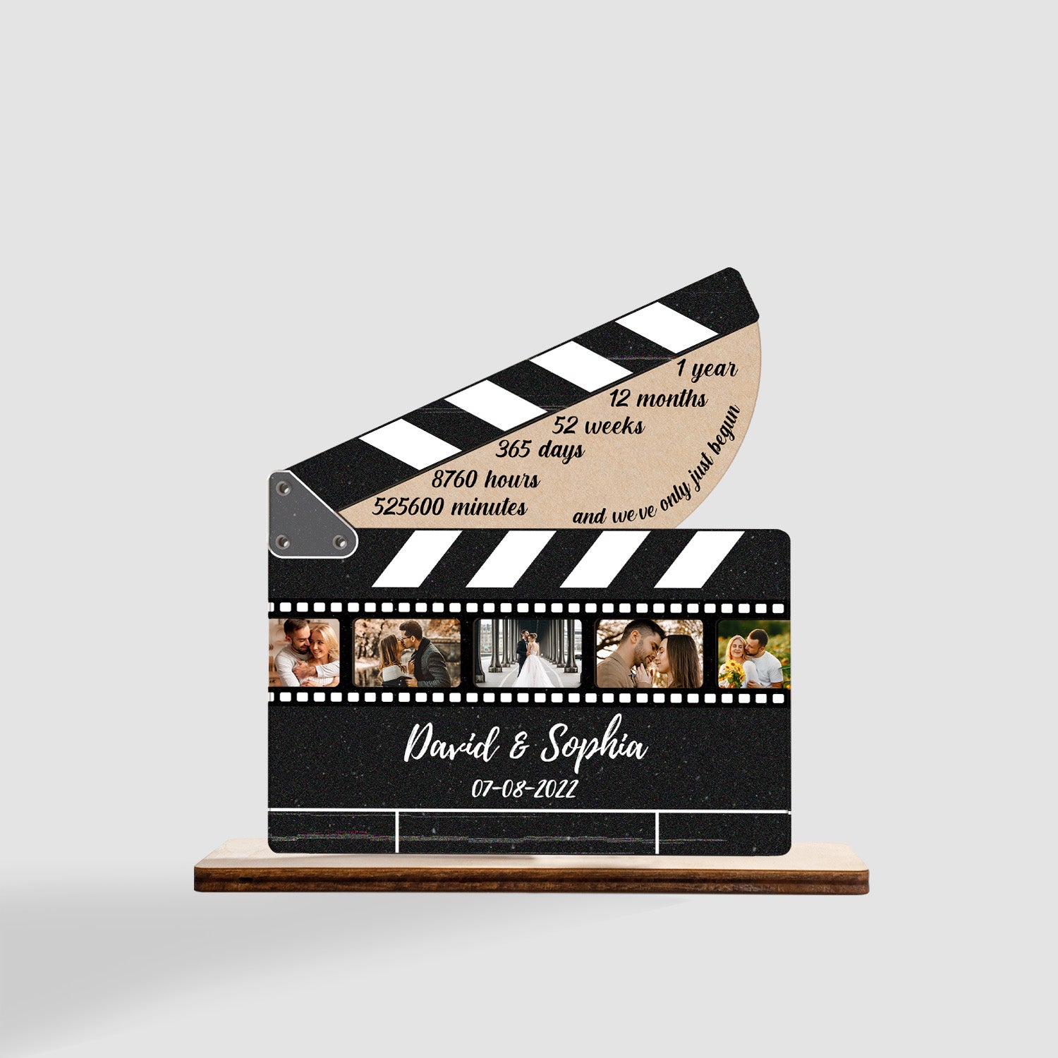 Custom Clapper Board Custom Photo, Clapper Board Shape, Personalized Name, Date And Text, W